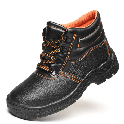 Sapatos de proteção de trabalho leves e respiráveis, sapatos de lona de segurança com biqueira de aço de corte alto para homens