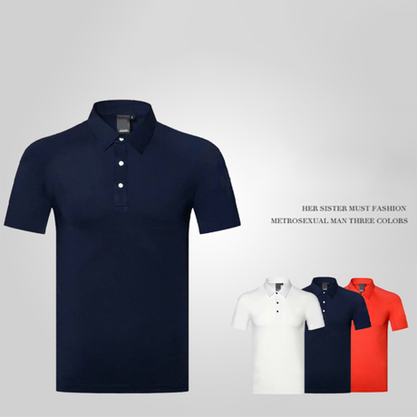 Camiseta polo com logotipo bordado e estampa personalizada 