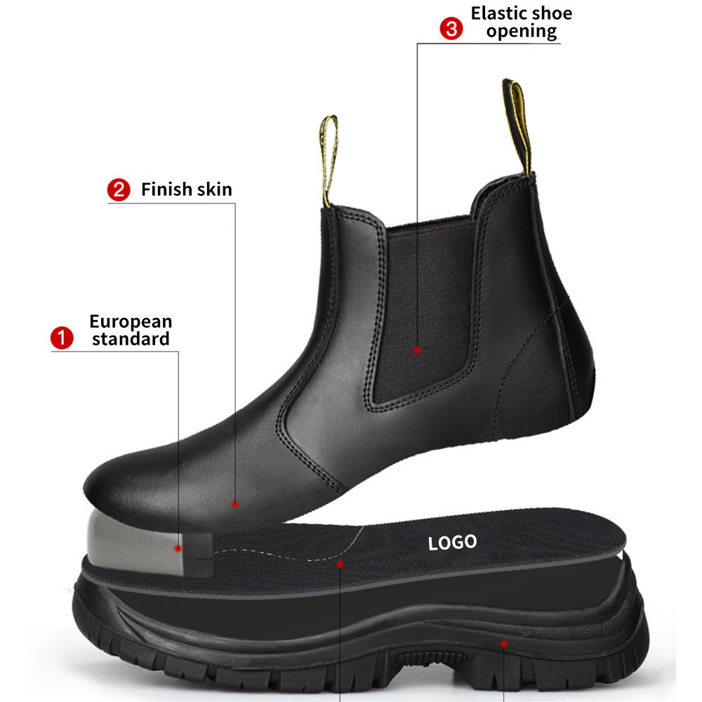 Sapatos de biqueira de aço anti-quebra, resistentes ao desgaste, à prova de óleo, sapatos de segurança antiderrapantes de fábrica, atacado